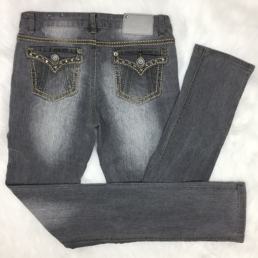 Vigoss Grey Straight Slim Leg Jeans Size 3 / 5